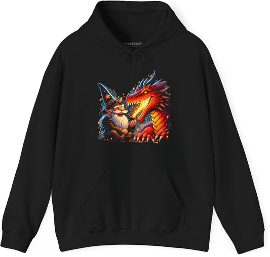 Wizards And - Pullover Hoodie in Black, front view
