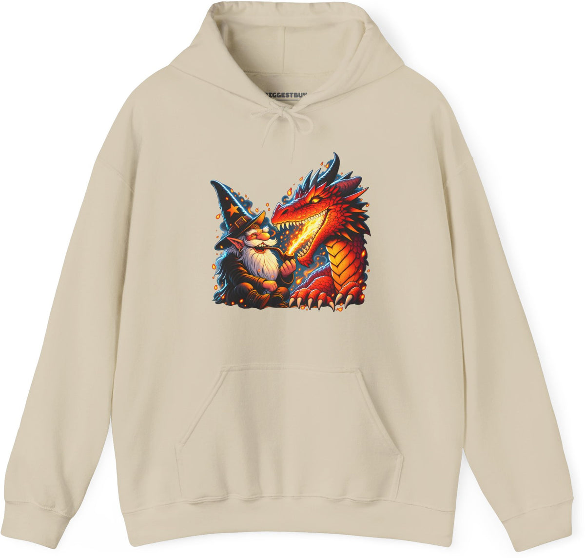 Wizards And - Pullover Hoodie in Sand, front view