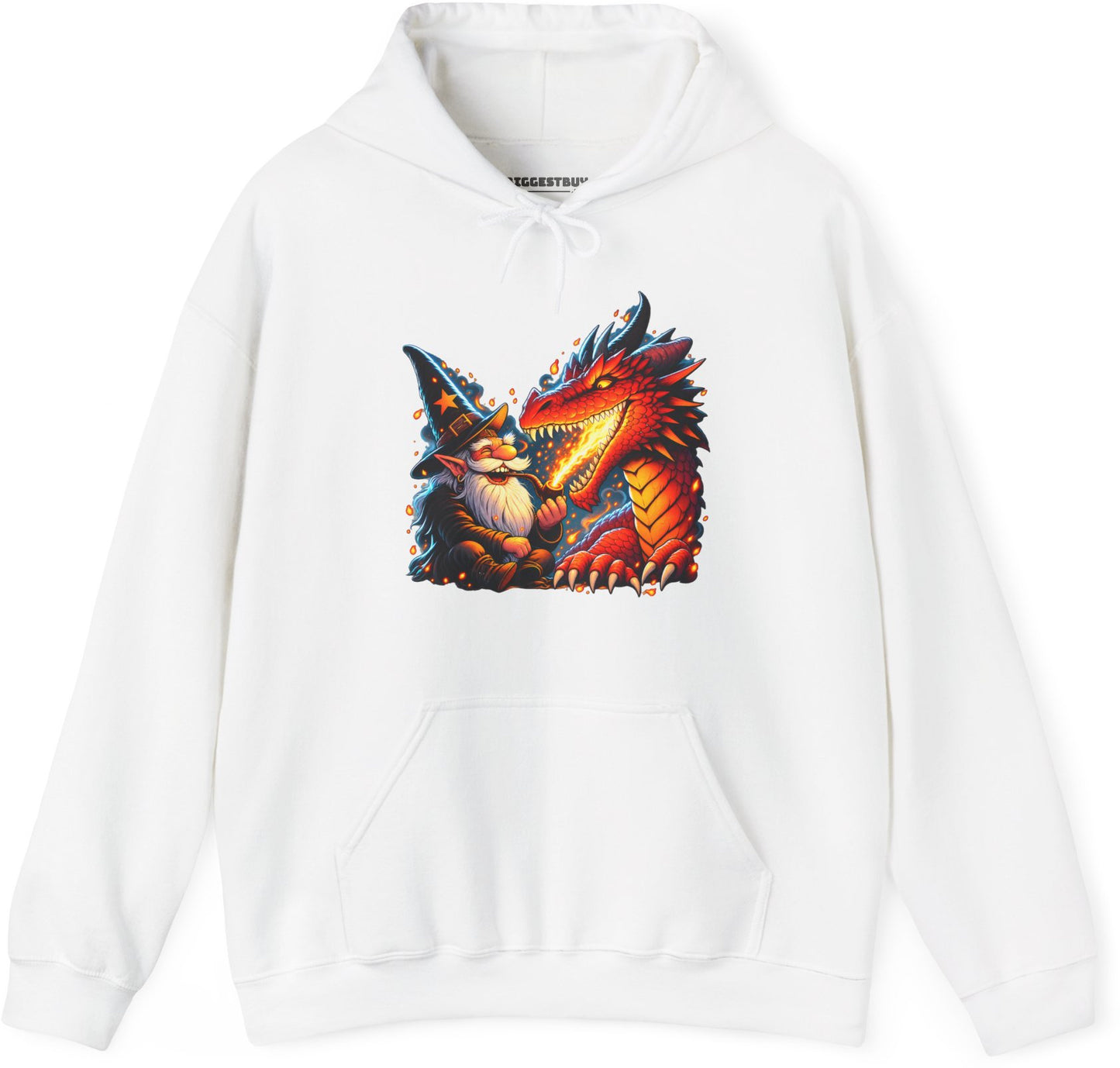 Wizards And - Pullover Hoodie in White, front view