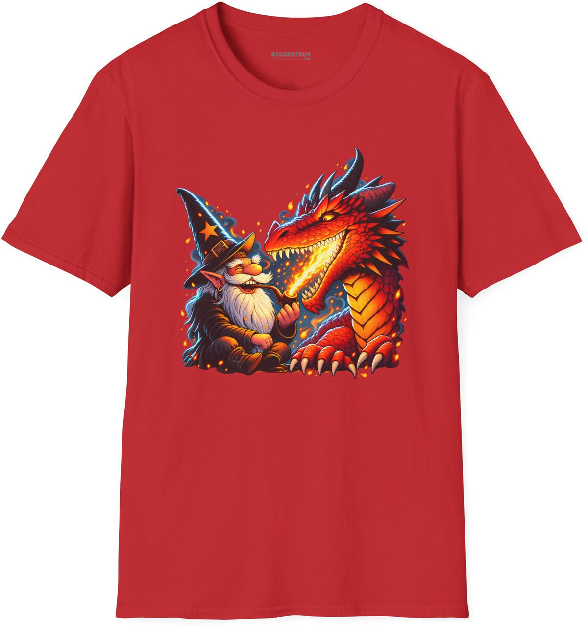 Wizards And - Softstyle T-Shirt in Red, front view
