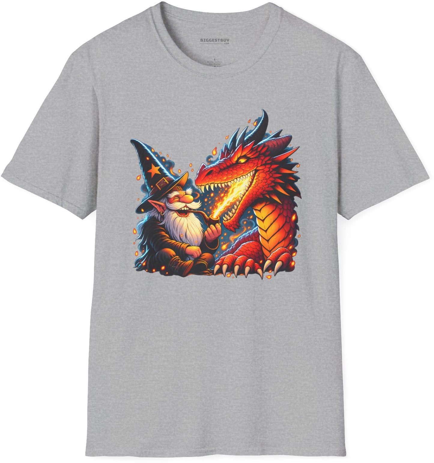 Wizards And - Softstyle T-Shirt in Sport Grey, front view