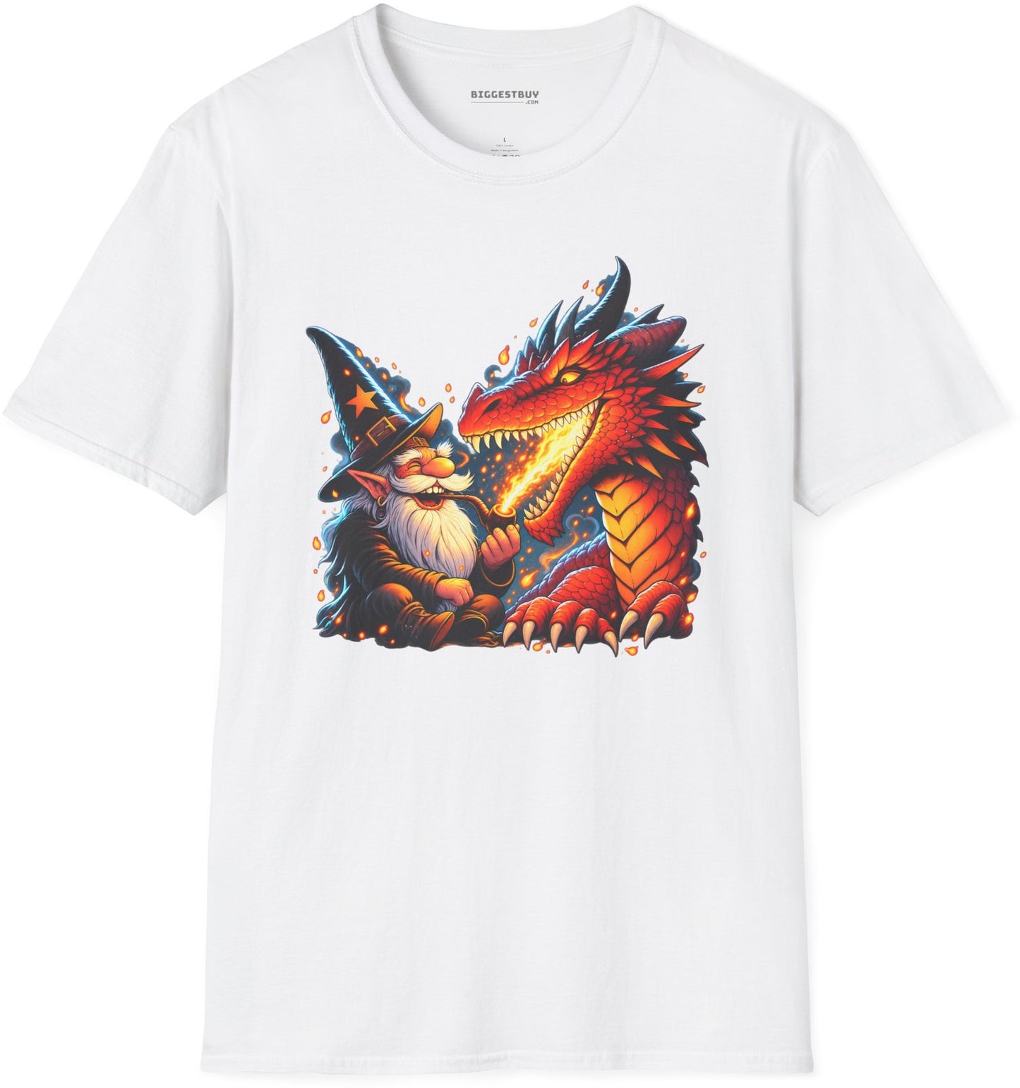 Wizards And - Softstyle T-Shirt in White, front view